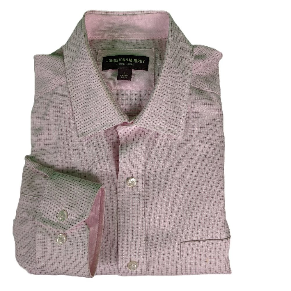 Johnston & Murphy Mens Long Sleeve Button Down Dress Shirt